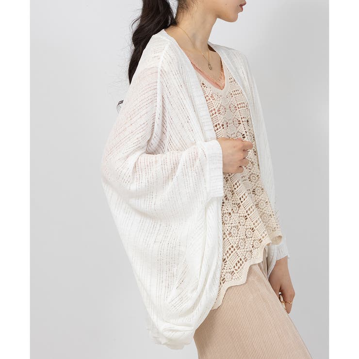 透かしニットソー モモンガカーディガン | Pumpkin  Port | 詳細画像5 