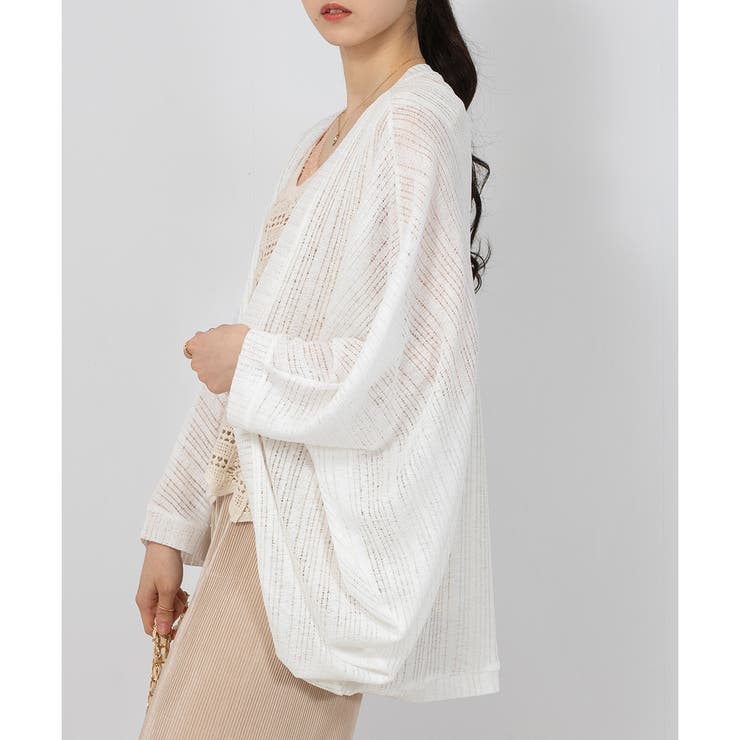 透かしニットソー モモンガカーディガン | Pumpkin  Port | 詳細画像8 