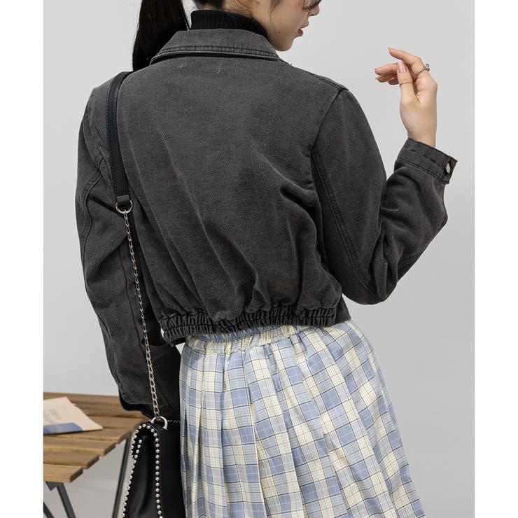 デニム ライダースジャケット 韓国 韓国ファッション Y2K[品番