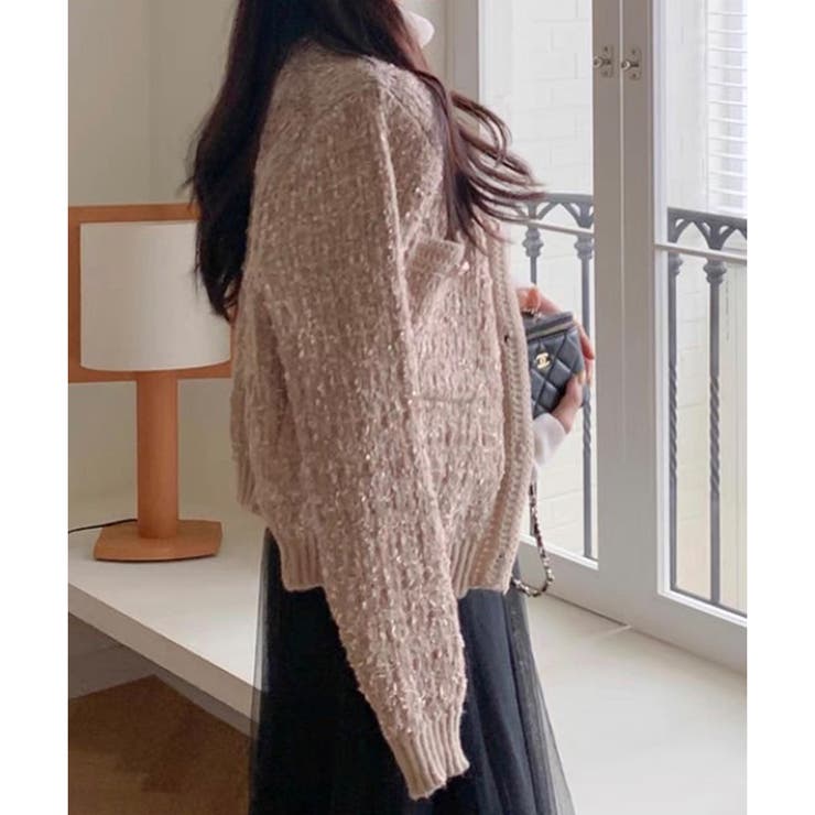 レトロな大人カジュアル ニットカーディガン 韓国 韓国ファッション | Pumpkin  Port | 詳細画像11 