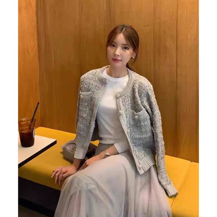 レトロな大人カジュアル ニットカーディガン 韓国 韓国ファッション | Pumpkin  Port | 詳細画像22 