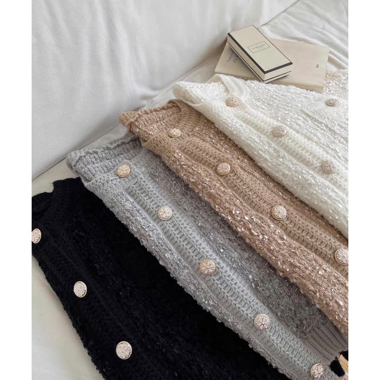 レトロな大人カジュアル ニットカーディガン 韓国 韓国ファッション | Pumpkin  Port | 詳細画像35 