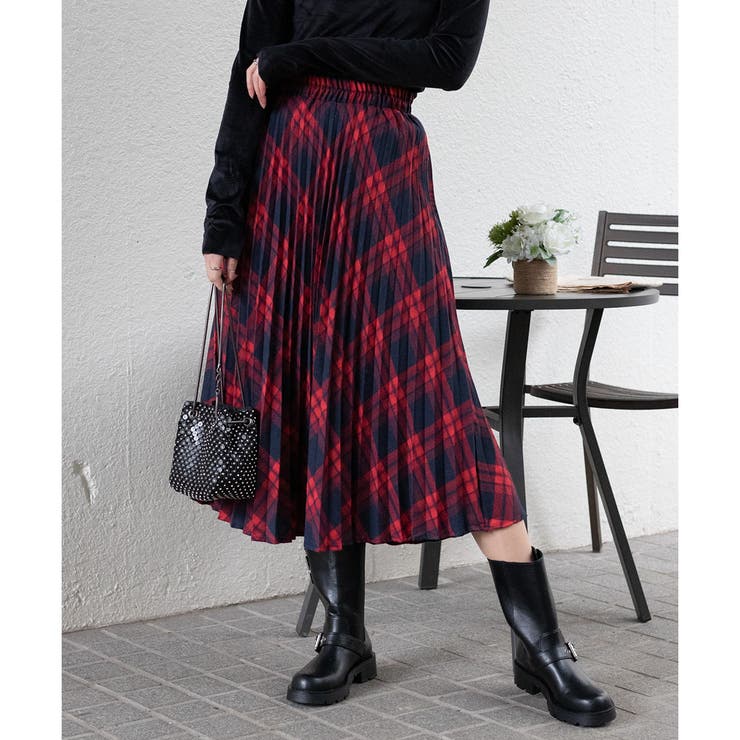 ネルチェック プリーツロングスカート | Pumpkin  Port | 詳細画像10 