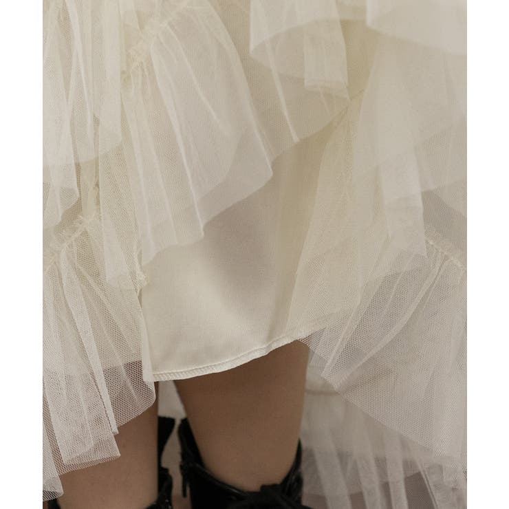 段フリルのチュールロングスカート | Pumpkin  Port | 詳細画像29 