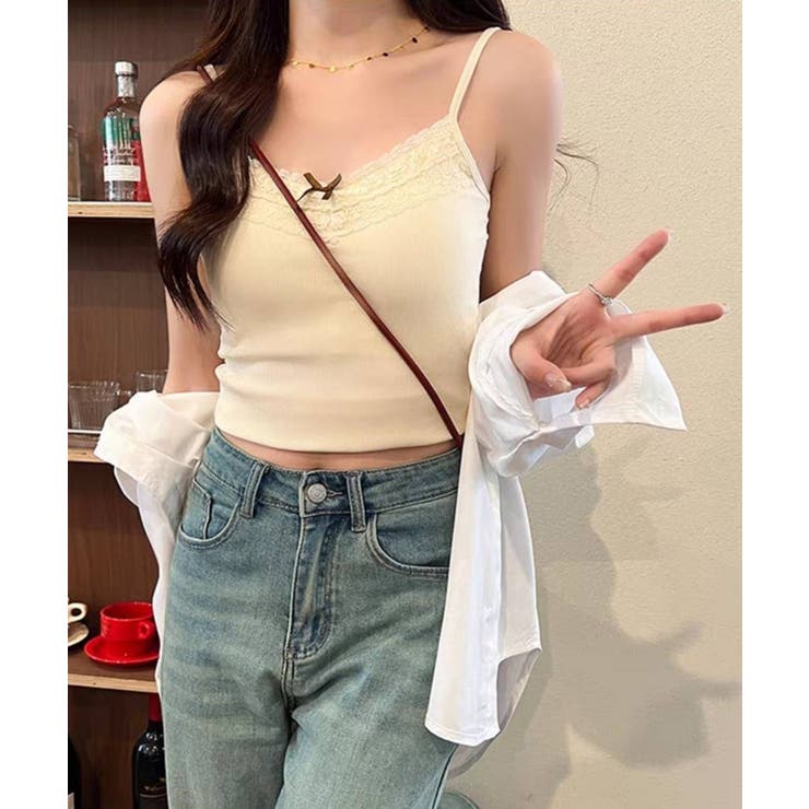 カップ付き リブ キャミソール | Pumpkin  Port | 詳細画像4 