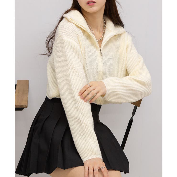 PINUE ショートニットカーディガン