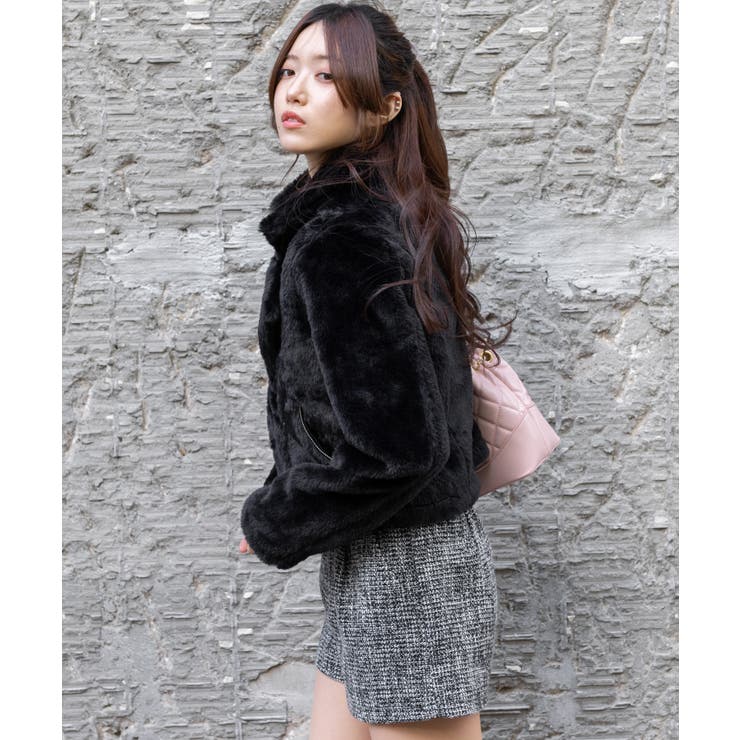 フェイクファー ライダース[品番：PPNW0004496]｜Pumpkin Port