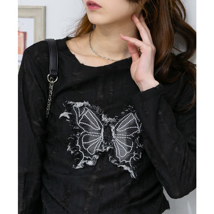 ブロークン バタフライ ロンT | Pumpkin  Port | 詳細画像10 