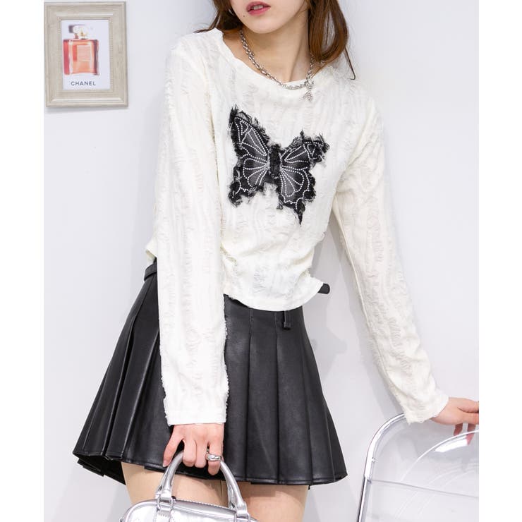 ブロークン バタフライ ロンT | Pumpkin  Port | 詳細画像3 