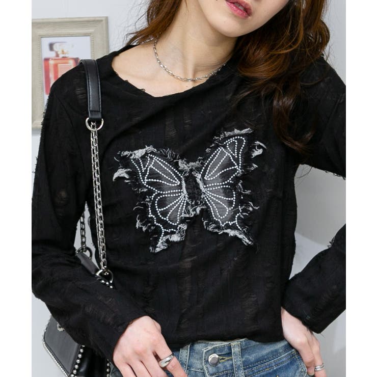 ブロークン バタフライ ロンT | Pumpkin  Port | 詳細画像9 