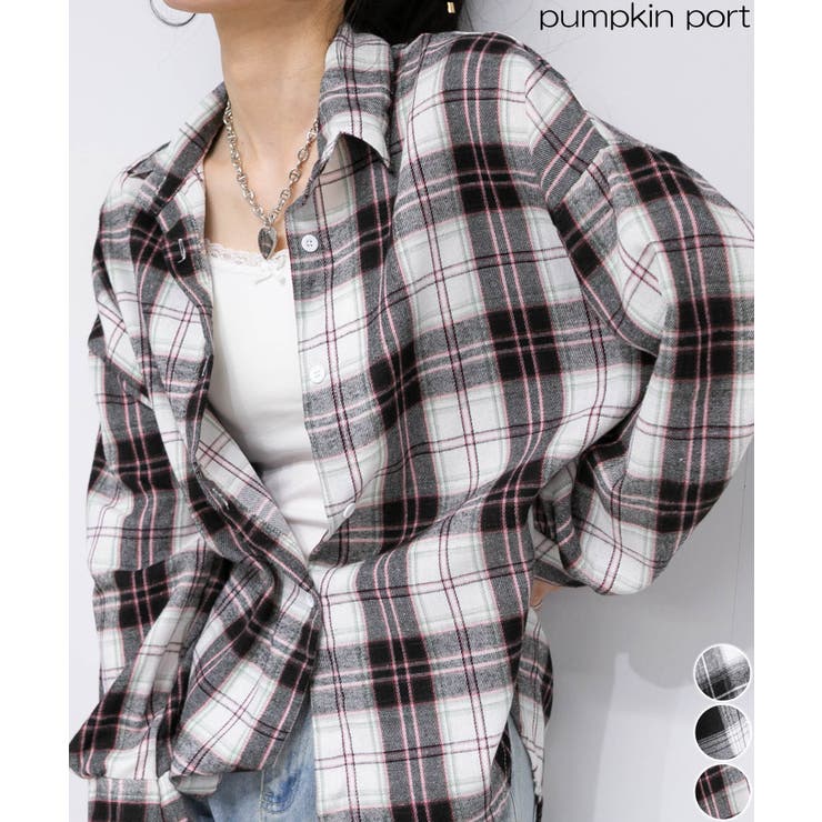 チェック柄シャツ[品番：PPNW0004649]｜Pumpkin Port（パンプキン