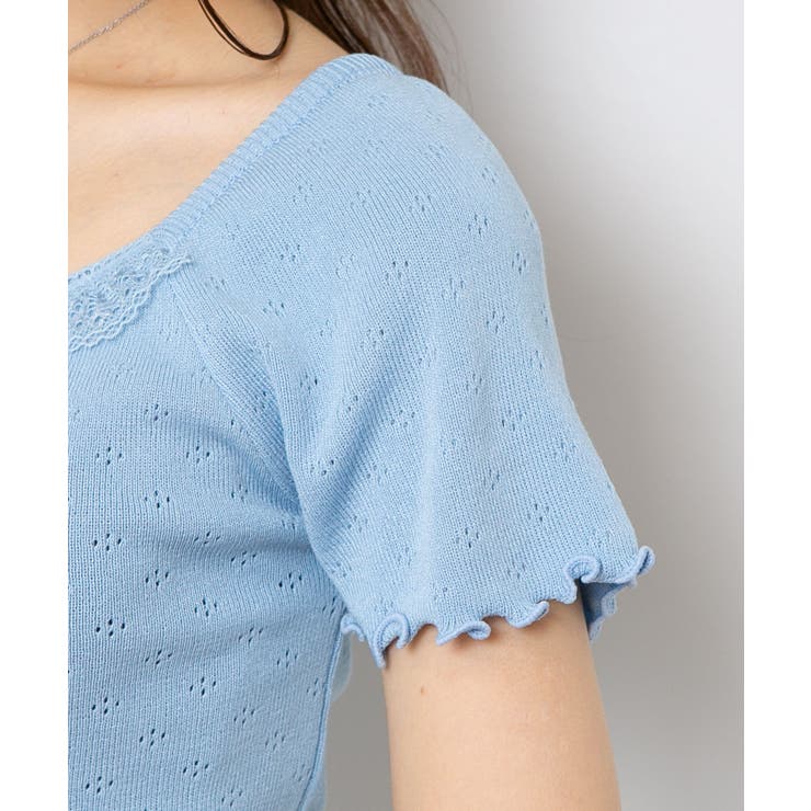 COEL tシャツ 袖パールリボントップス レディース : ZOZOTOWN