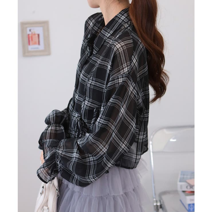 ダブルリボン キャンディスリーブ 長袖 ブラウス | Pumpkin  Port | 詳細画像10 