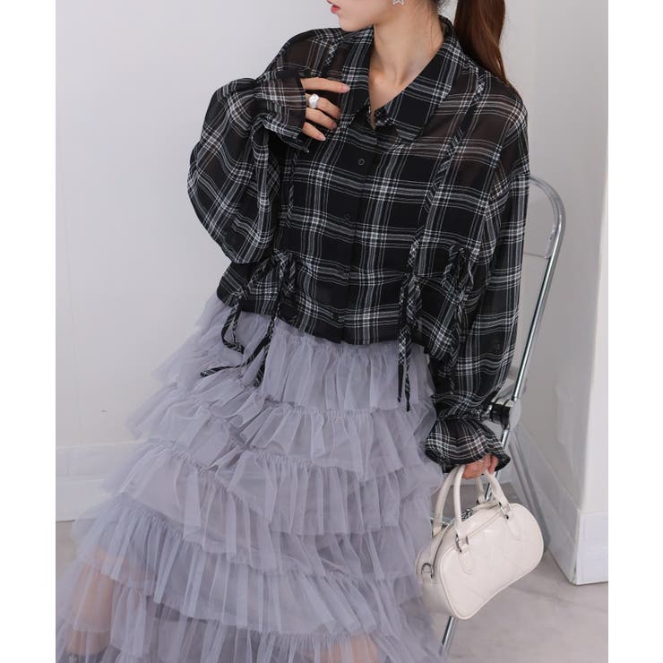 ダブルリボン キャンディスリーブ 長袖 ブラウス | Pumpkin  Port | 詳細画像12 