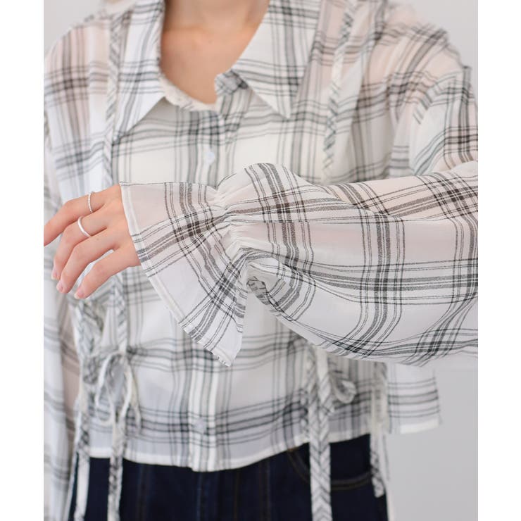 ダブルリボン キャンディスリーブ 長袖 ブラウス | Pumpkin  Port | 詳細画像23 