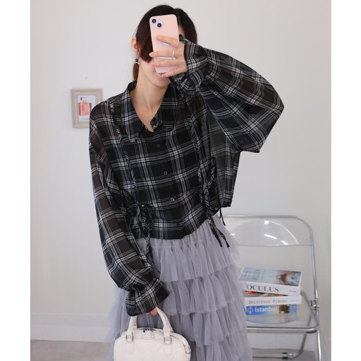 ダブルリボン キャンディスリーブ 長袖 ブラウス | Pumpkin  Port | 詳細画像8 