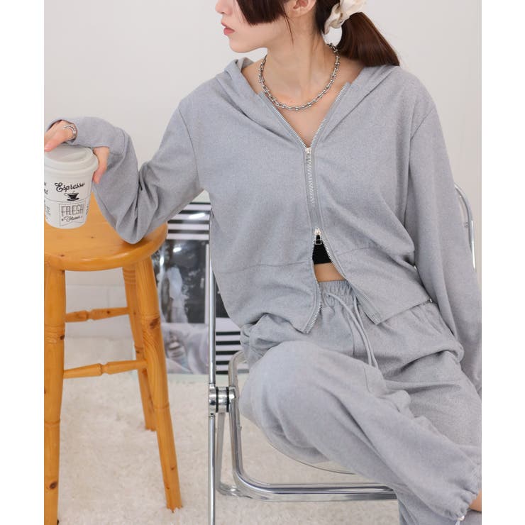 2点セット ダブルジップパーカー+ロングパンツ | Pumpkin  Port | 詳細画像3 