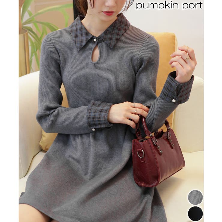 クレリック ニットミニワンピース | Pumpkin  Port | 詳細画像1 