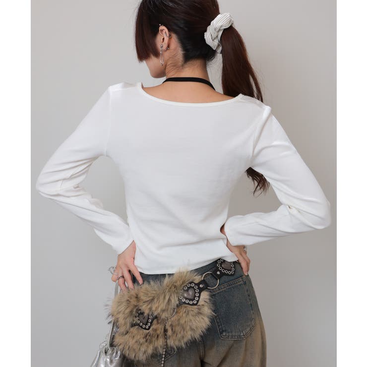 フェイクレイヤード ヘンリーネック風 テレコロンT | Pumpkin  Port | 詳細画像10 