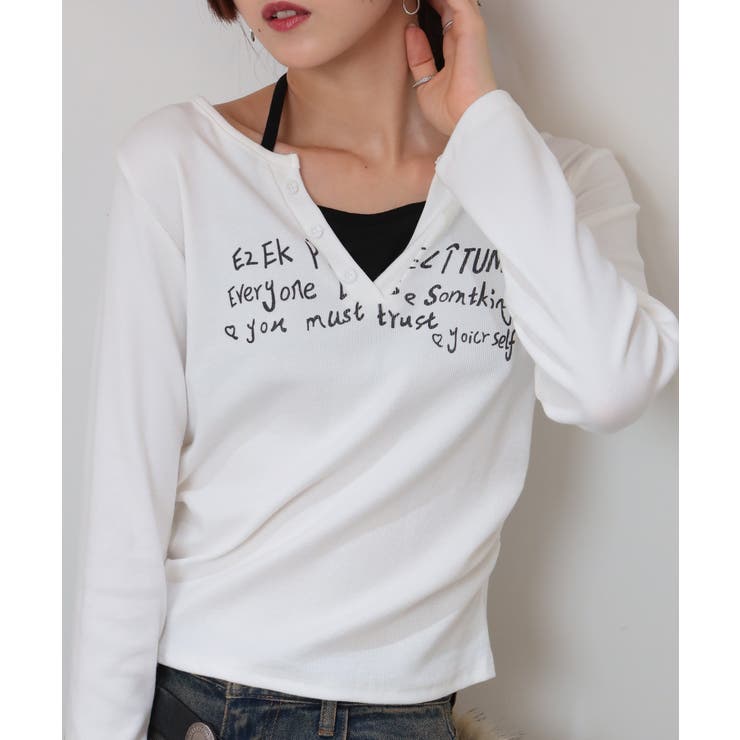 フェイクレイヤード ヘンリーネック風 テレコロンT | Pumpkin  Port | 詳細画像11 