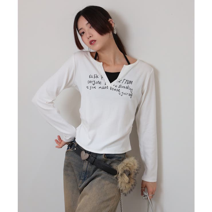 フェイクレイヤード ヘンリーネック風 テレコロンT | Pumpkin  Port | 詳細画像13 