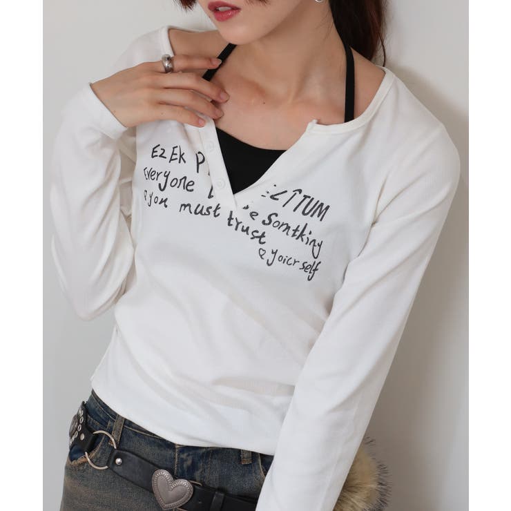 フェイクレイヤード ヘンリーネック風 テレコロンT | Pumpkin  Port | 詳細画像14 