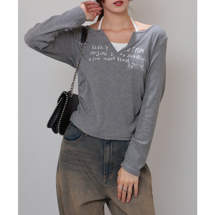 フェイクレイヤード ヘンリーネック風 テレコロンT | Pumpkin  Port | 詳細画像15 