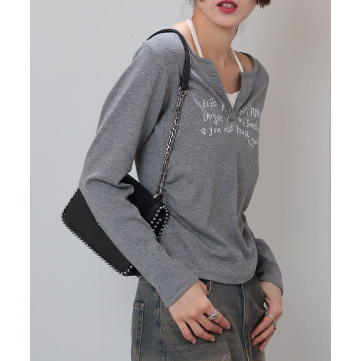 フェイクレイヤード ヘンリーネック風 テレコロンT | Pumpkin  Port | 詳細画像16 