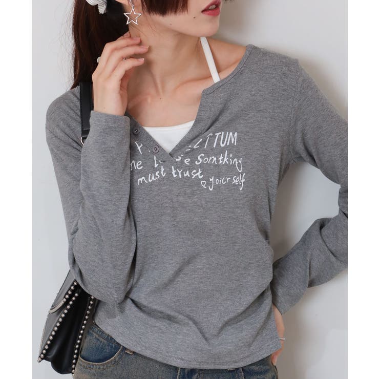 フェイクレイヤード ヘンリーネック風 テレコロンT | Pumpkin  Port | 詳細画像21 