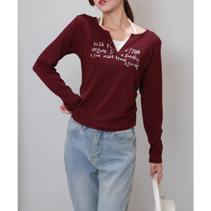 フェイクレイヤード ヘンリーネック風 テレコロンT | Pumpkin  Port | 詳細画像29 