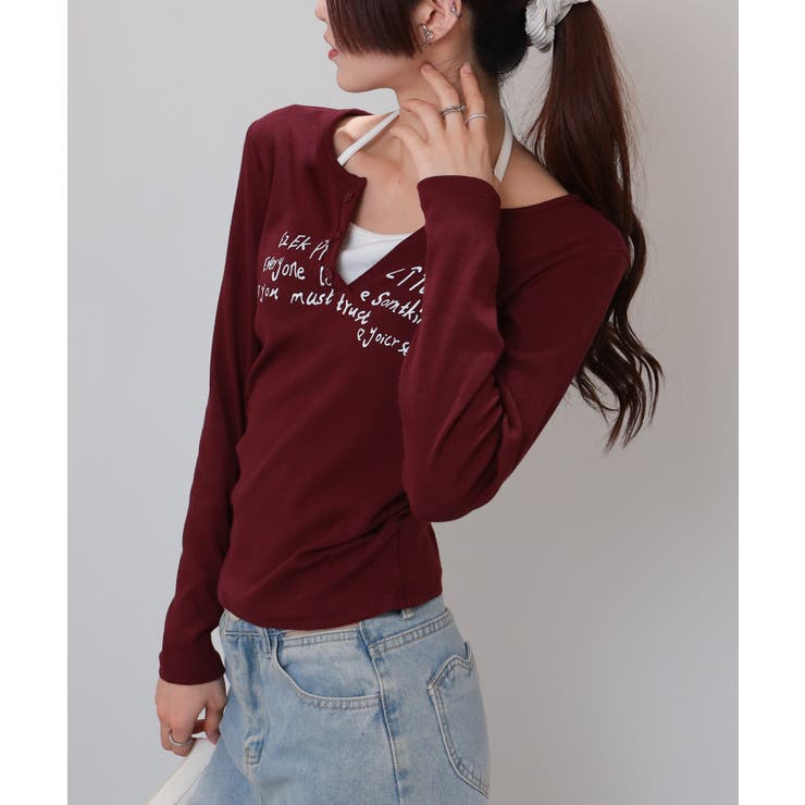 フェイクレイヤード ヘンリーネック風 テレコロンT | Pumpkin  Port | 詳細画像30 