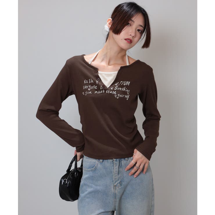 フェイクレイヤード ヘンリーネック風 テレコロンT | Pumpkin  Port | 詳細画像34 