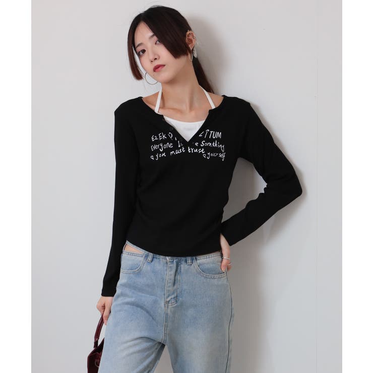 フェイクレイヤード ヘンリーネック風 テレコロンT | Pumpkin  Port | 詳細画像46 