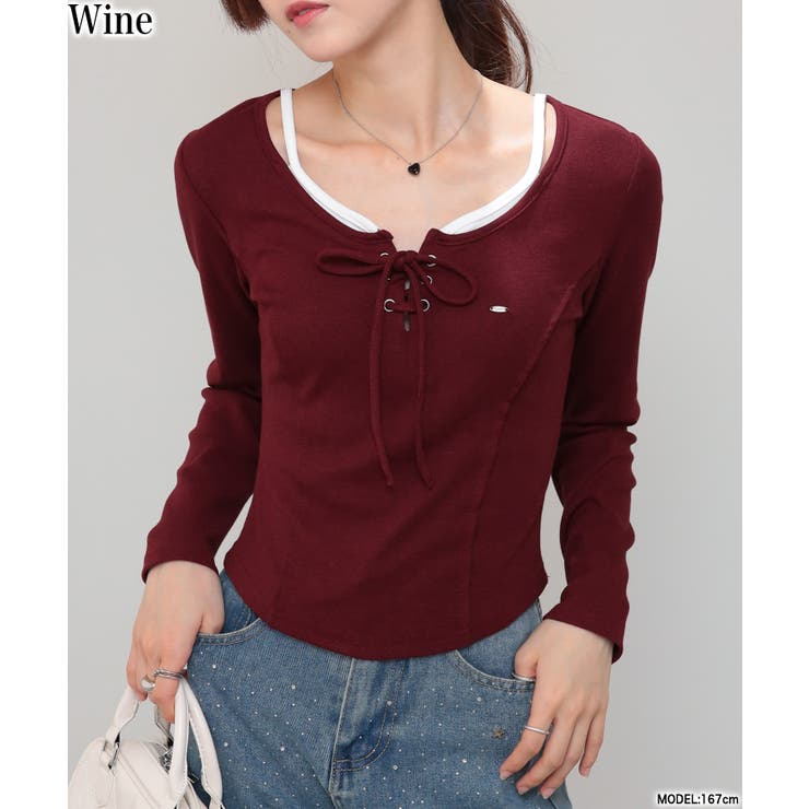 ワインレッド | プレートポイント スピンドルリボン テレコロンT | Pumpkin  Port