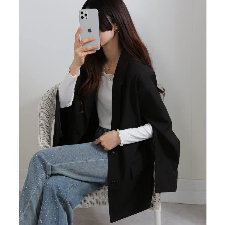 上下2点セット リボン付きテーラードジャケット+ミニスカパン セットアップ | Pumpkin  Port | 詳細画像15 