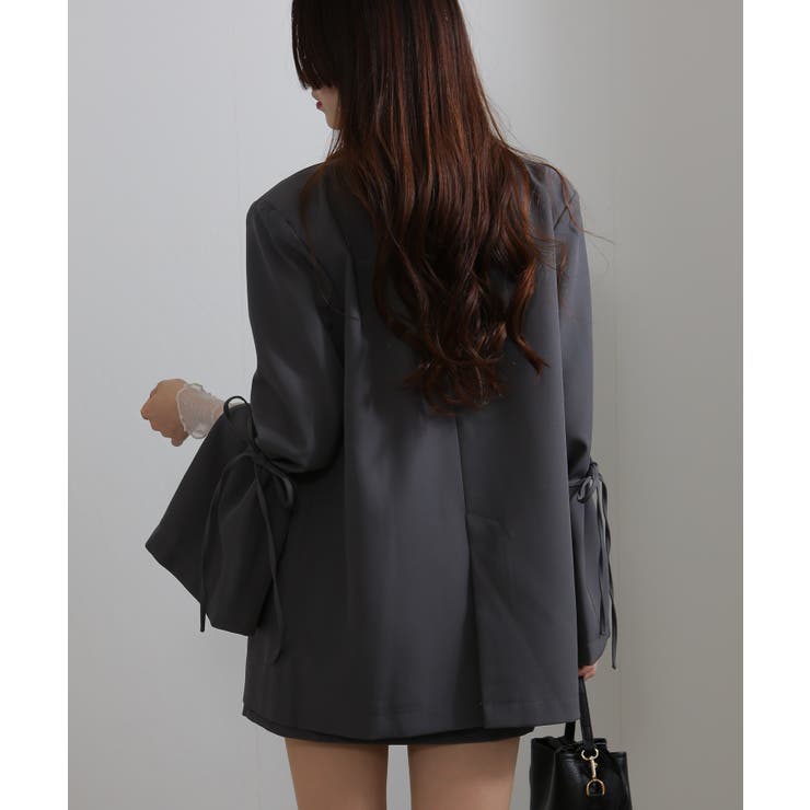 上下2点セット リボン付きテーラードジャケット+ミニスカパン セットアップ | Pumpkin  Port | 詳細画像52 