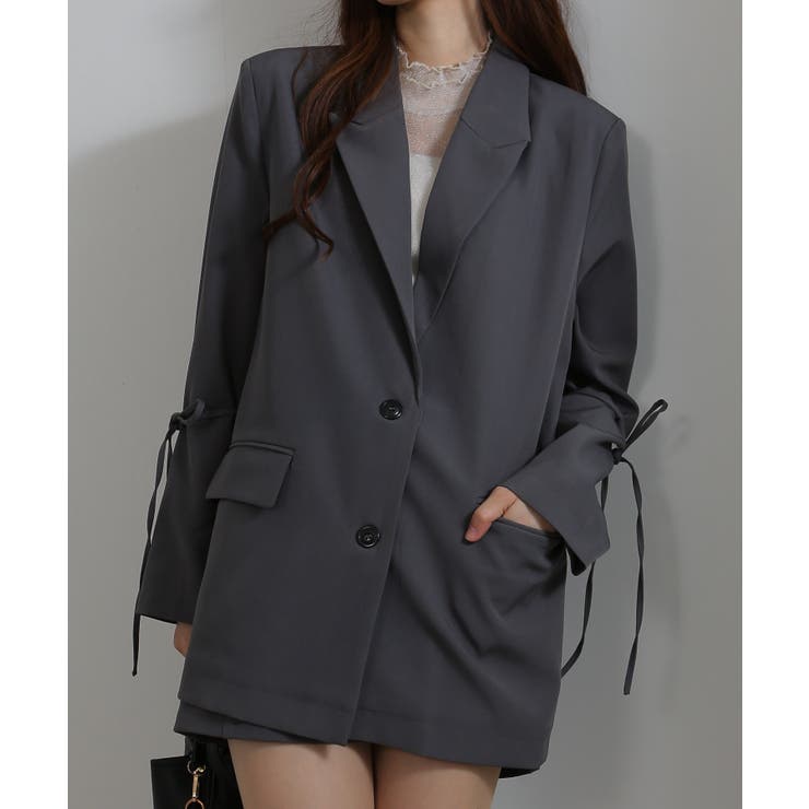 上下2点セット リボン付きテーラードジャケット+ミニスカパン セットアップ | Pumpkin  Port | 詳細画像53 