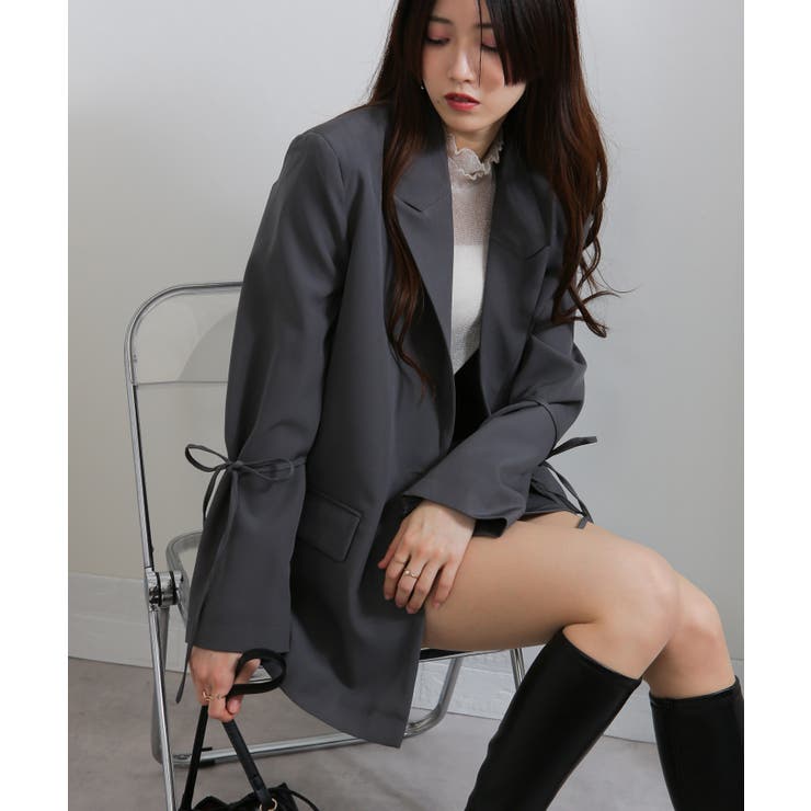 上下2点セット リボン付きテーラードジャケット+ミニスカパン セットアップ | Pumpkin  Port | 詳細画像57 