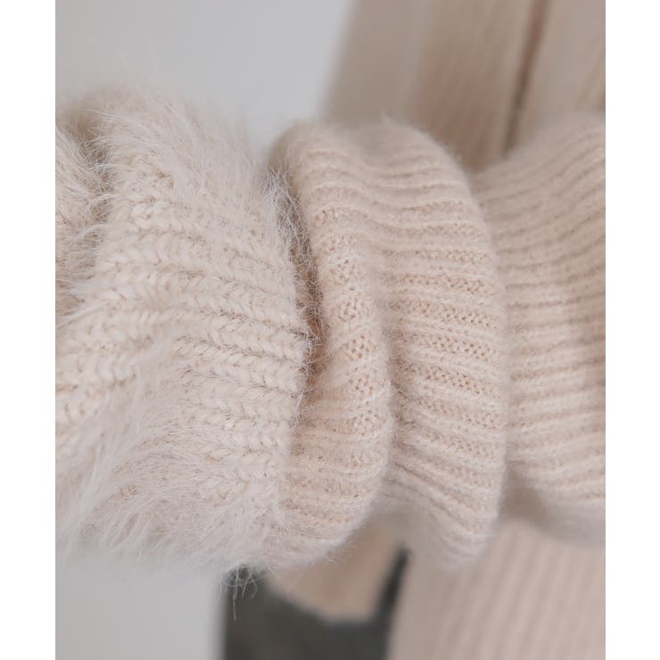 ダブルジップ シャギーニット 襟付き カーディガン | Pumpkin  Port | 詳細画像37 