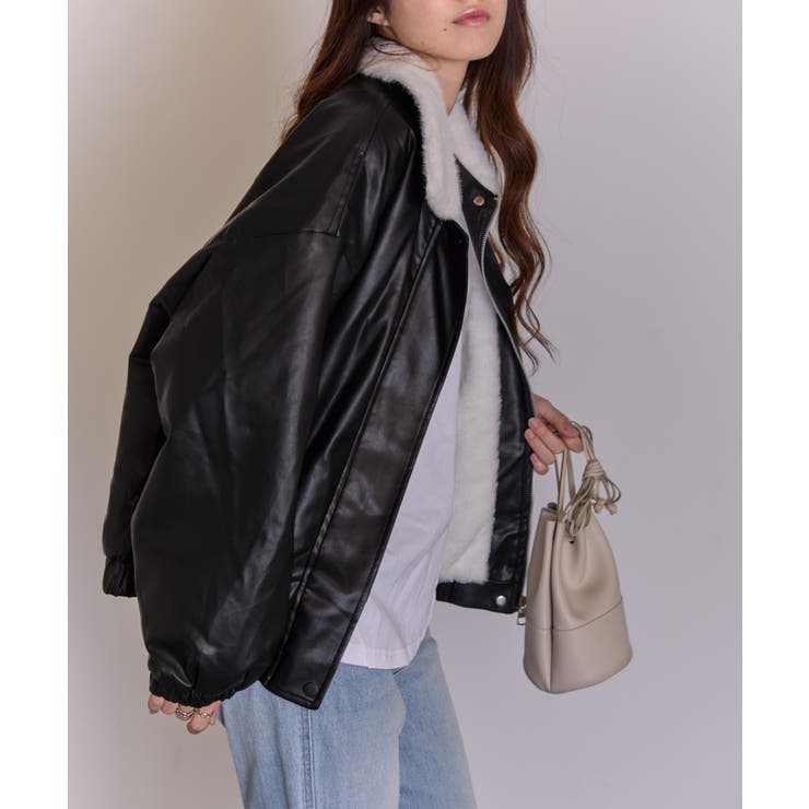 裏地フェイクファー 合成皮革 ブルゾン | Pumpkin  Port | 詳細画像26 