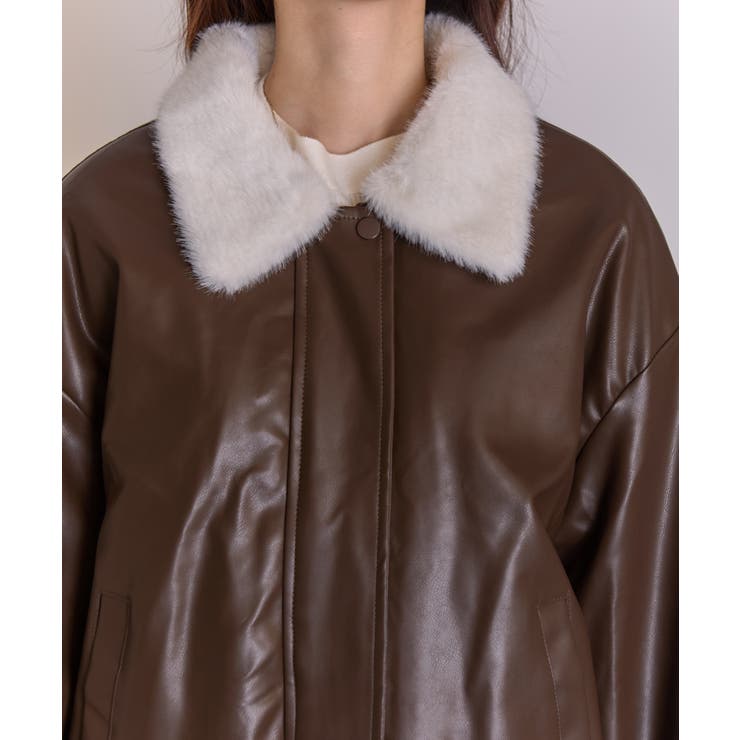 裏地フェイクファー 合成皮革 ブルゾン | Pumpkin  Port | 詳細画像28 