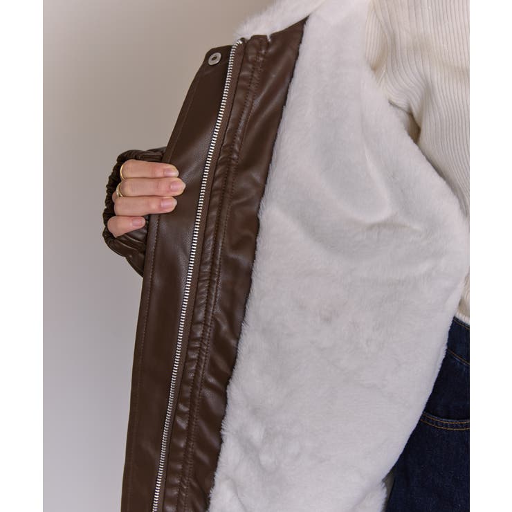 裏地フェイクファー 合成皮革 ブルゾン | Pumpkin  Port | 詳細画像31 