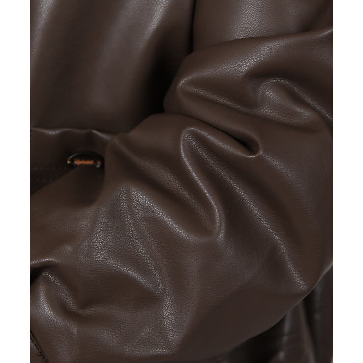 裏総フェイクファー フェイクレザーブルゾン | Pumpkin  Port | 詳細画像32 