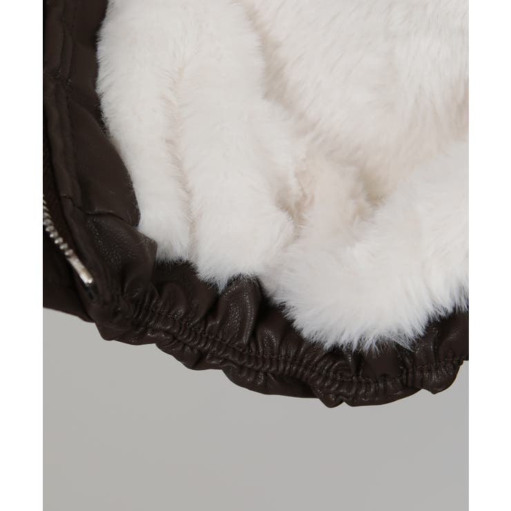 裏総フェイクファー フェイクレザーブルゾン | Pumpkin  Port | 詳細画像34 