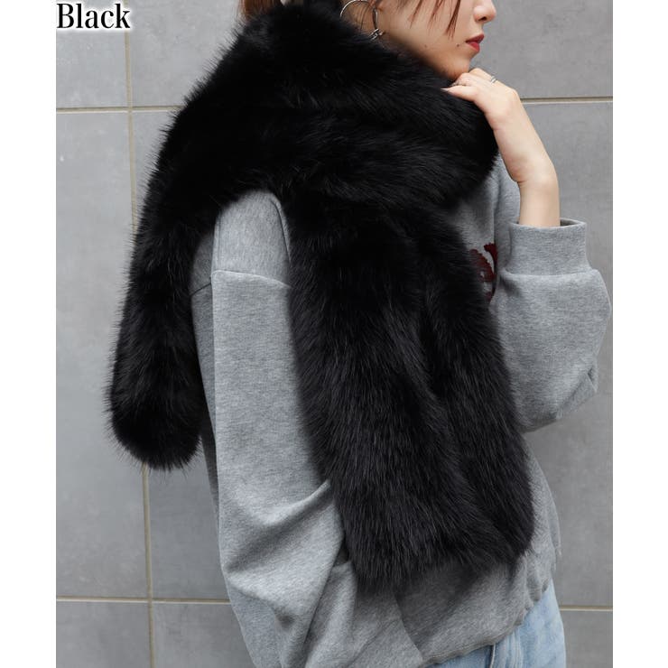 ブラック | フェイクファー BIGサイズ ストール | Pumpkin  Port