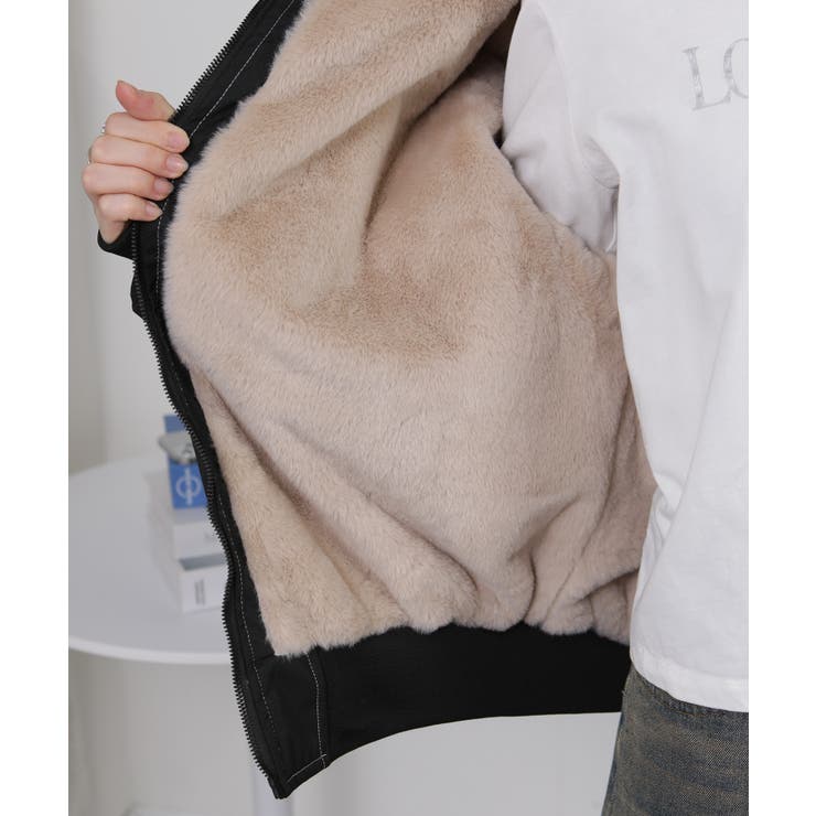 ボリュームファー×裏地ファー ミリタリーブルゾンコート | Pumpkin  Port | 詳細画像34 