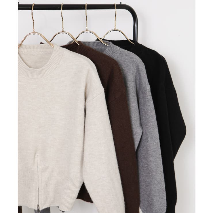 裾ハーフジップ ニットソー トップス | Pumpkin  Port | 詳細画像27 