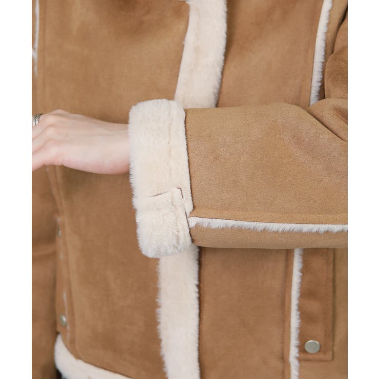 Wベルト フェイクファームートンコート ブルゾン | Pumpkin  Port | 詳細画像25 