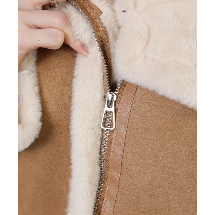 Wベルト フェイクファームートンコート ブルゾン | Pumpkin  Port | 詳細画像28 