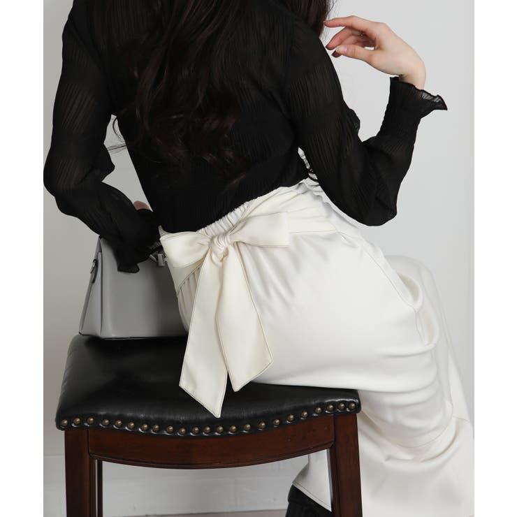 後ろリボン フロントZIP-UP マーメイドロングスカート | Pumpkin  Port | 詳細画像23 